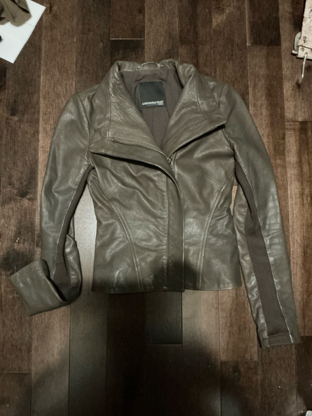 Aritzia Chocolate brown Leather Jacket
